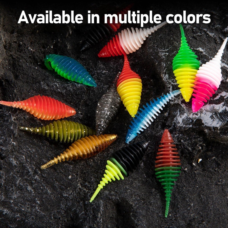 Dr.FIsh10pcs SoftPlasticRibbedSwimbait1.4”