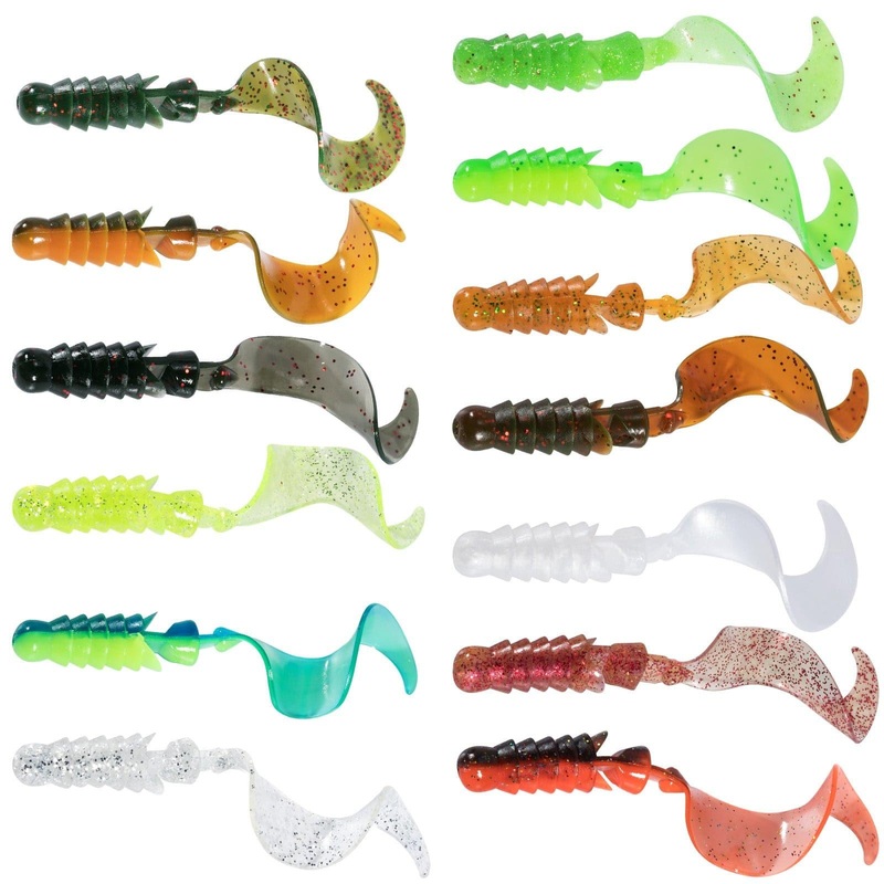 Dr.Fish 10pcs Worm Swimbaits Ribbon Tail 4-1/3 1/4oz