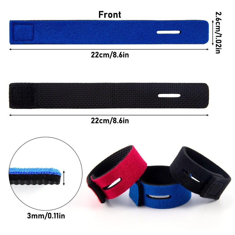 Dr.Fish 12 pcs Fishing Rod Straps 3colors