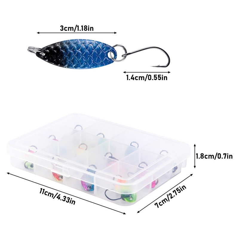Dr.Fish 12pcs Spoons Spinners Lures Kit