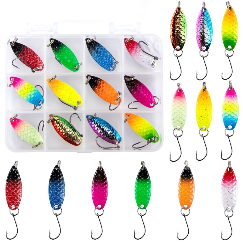 Dr.Fish 12pcs Spoons Spinners Lures Kit