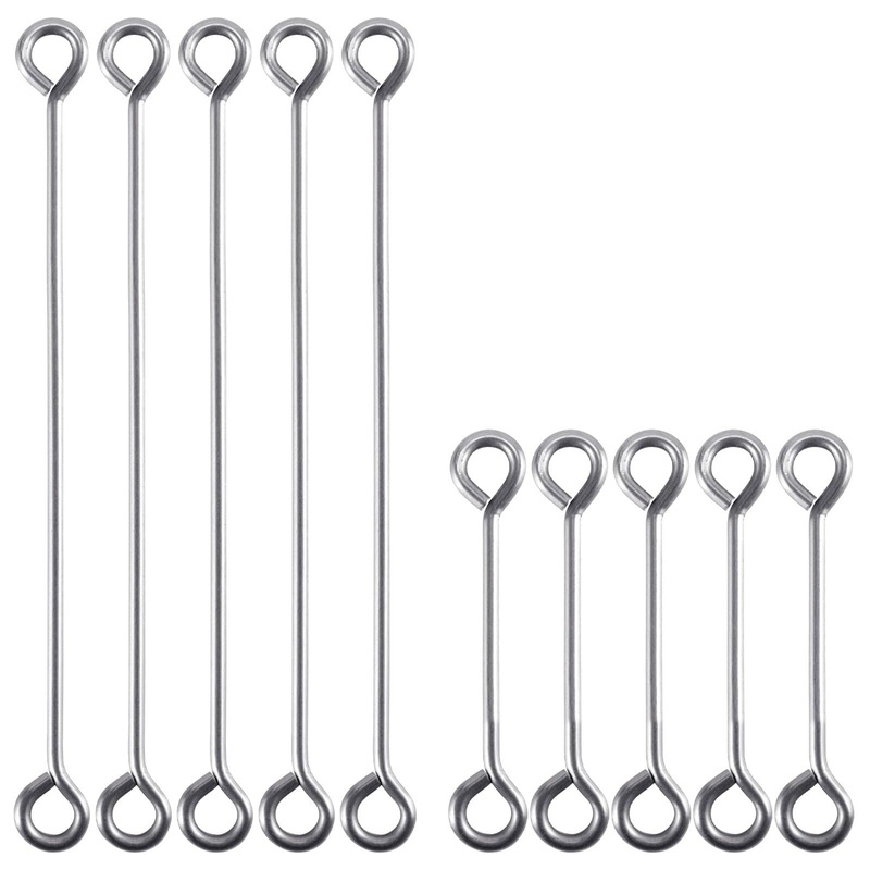 Dr.Fish 20/30/100 pcs Longtail Lead Loop Wires 2” 4”