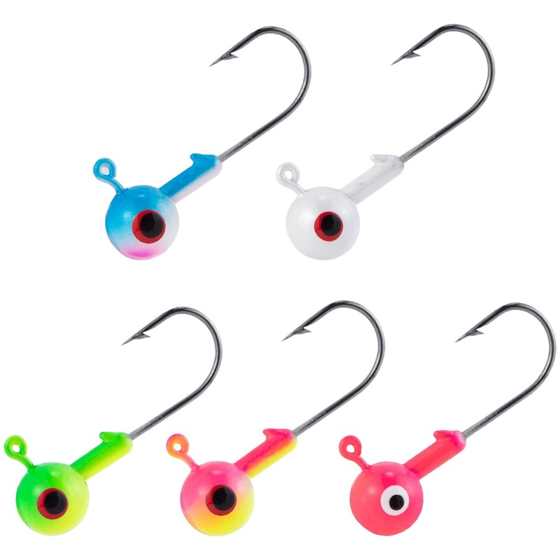 Dr.Fish 20pcs Big Eye Jig Heads 1/32oz-1/2oz