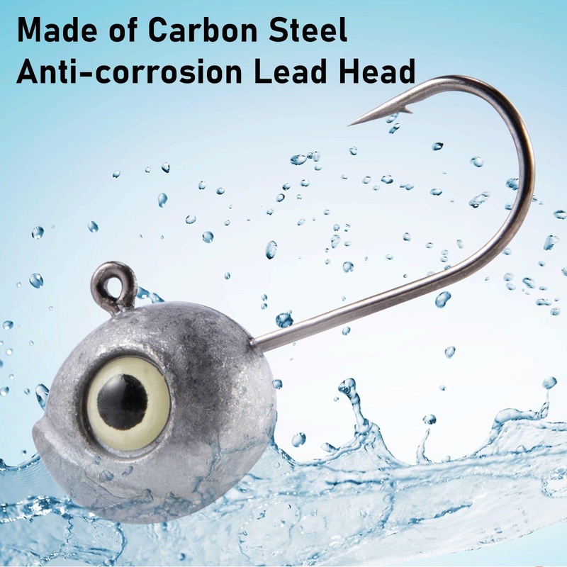 Dr.Fish 20pcs Crappie Jig Heads 1/32oz-1/8oz