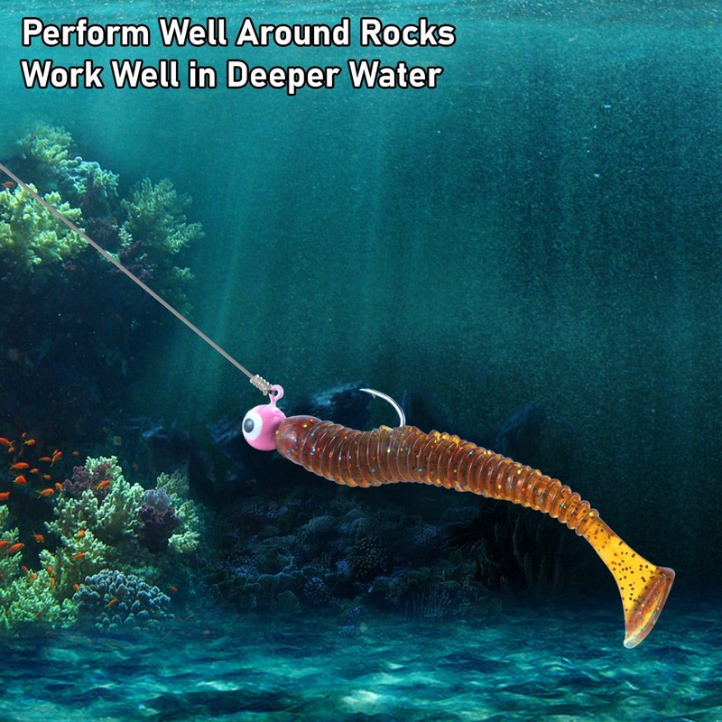 Dr.Fish 20pcs Dotted Eye Jig Heads 1/32oz-3/16oz