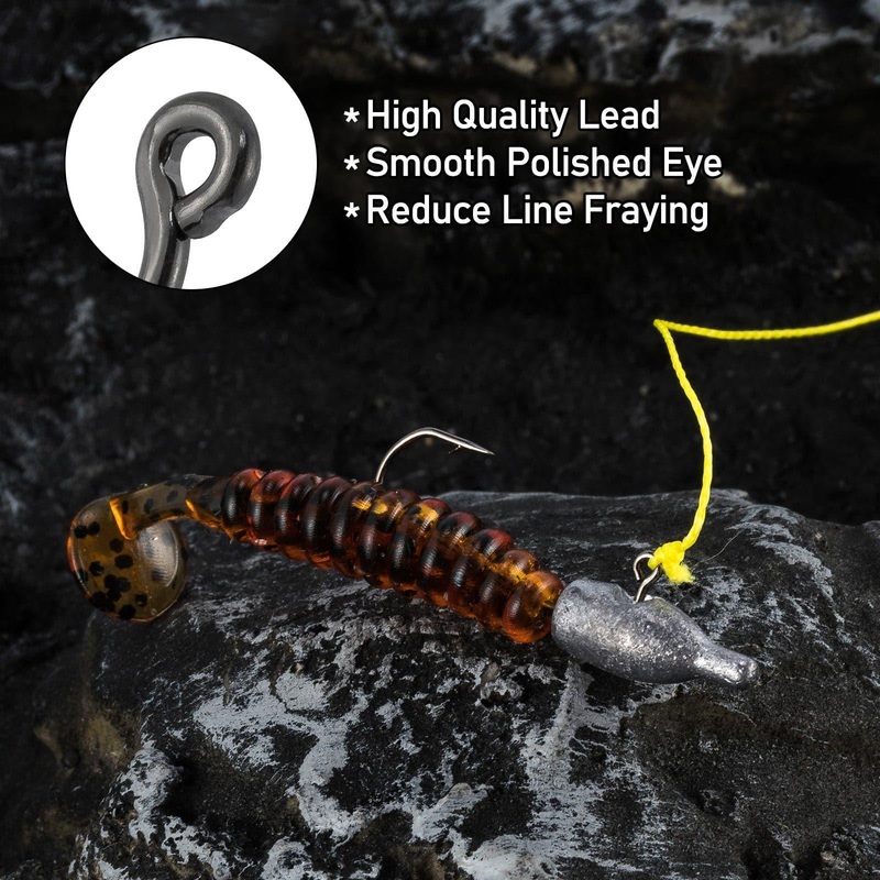 Dr.Fish 20pcs Tube Jig Head 1/32oz-3/16oz