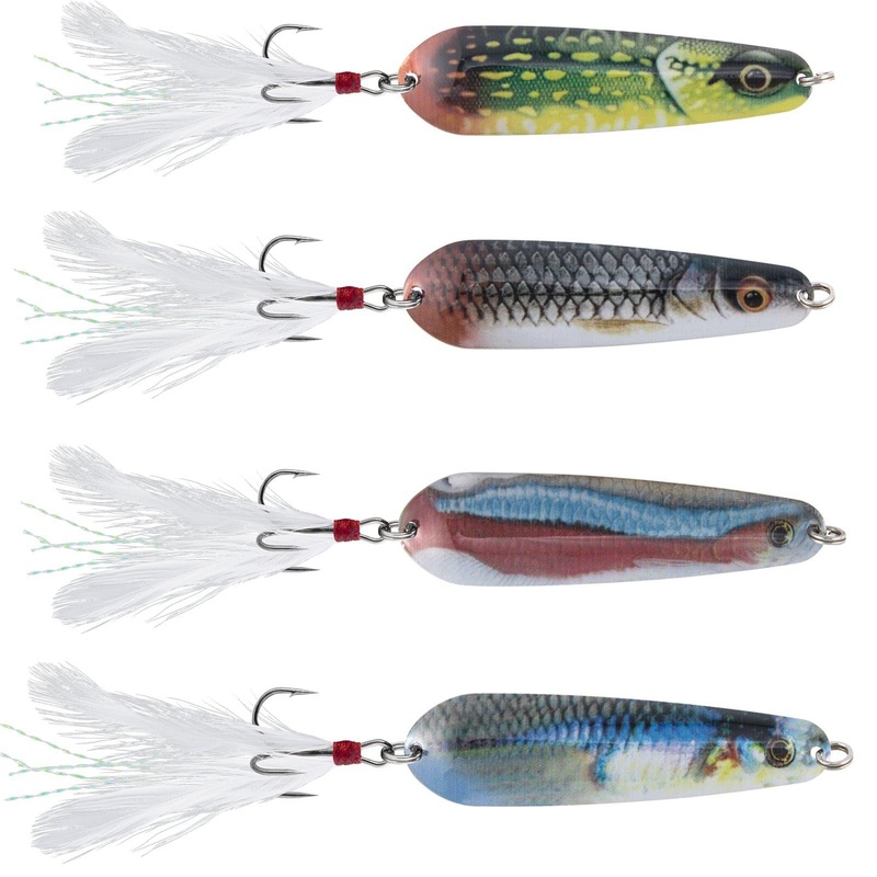 Dr.Fish 4pcs Spoons Lures with #4 Hook 3.34 0.38oz