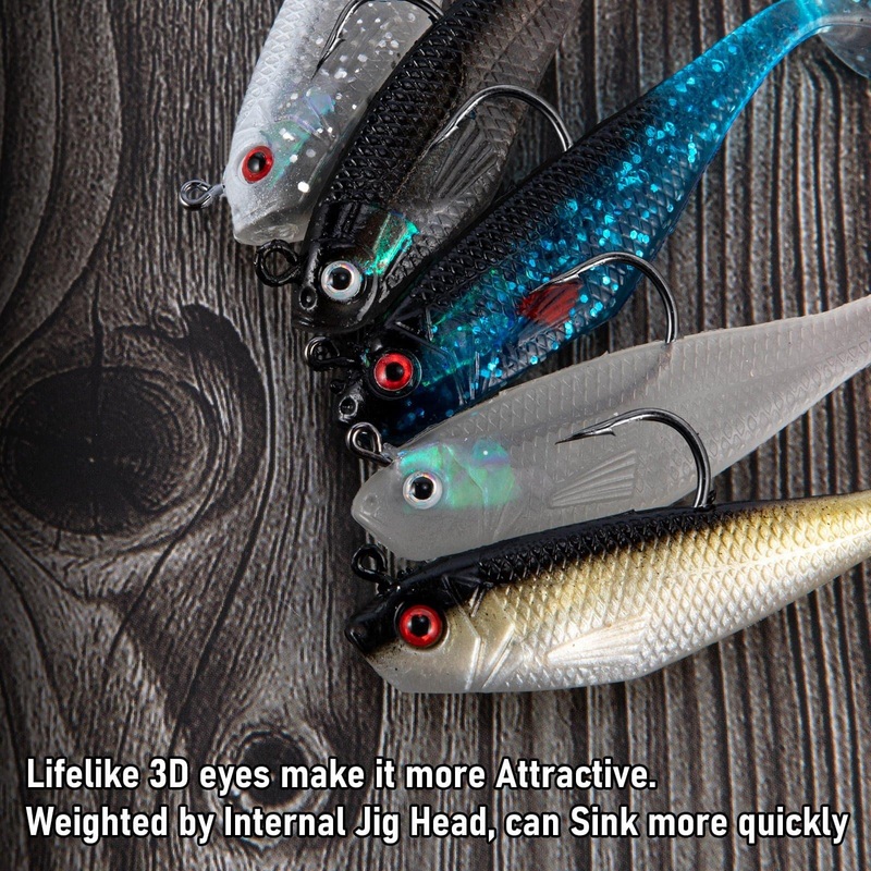 Dr.Fish 5pcs Swimbait Jig Heads 3.14 0.33oz