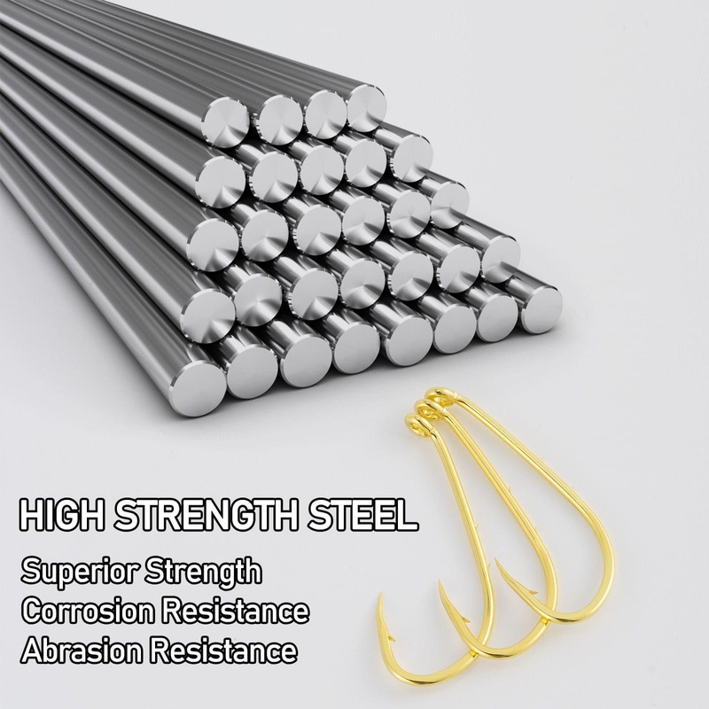 Dr.Fish 100pcs Baitholder Golden Hooks #1to5/0