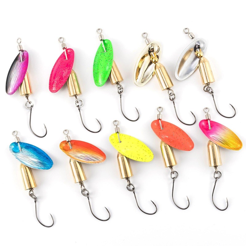 Dr.Fish 10pcs Spinnerbait Lures Kits 2.44” 1/4oz