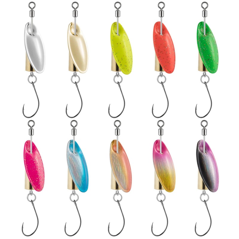 Dr.Fish 10pcs Spinnerbait Lures Kits 2.44” 1/4oz