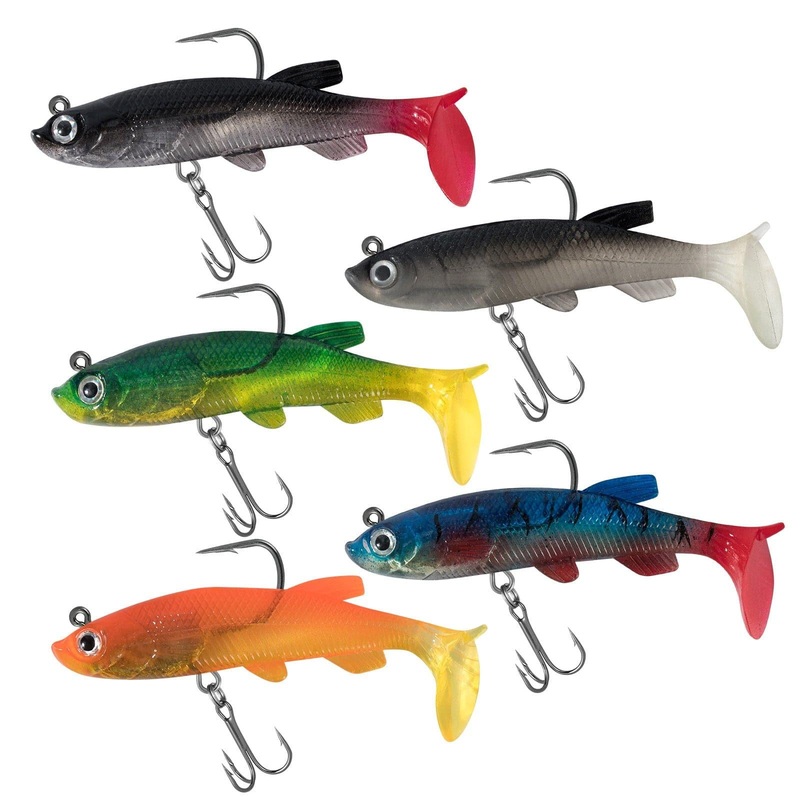 Dr.Fish 5pcs Paddle-Tail soft baits 3.14” 0.49oz