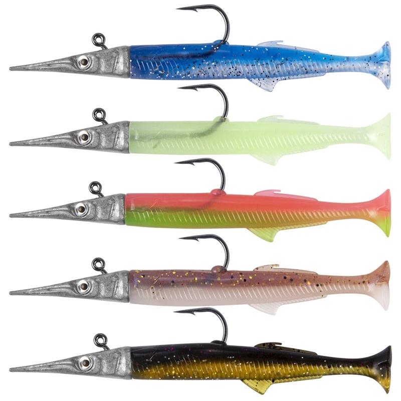 Dr.Fish 5pcs Sandeel Soft Fishing Lures 4.52” 0.49oz