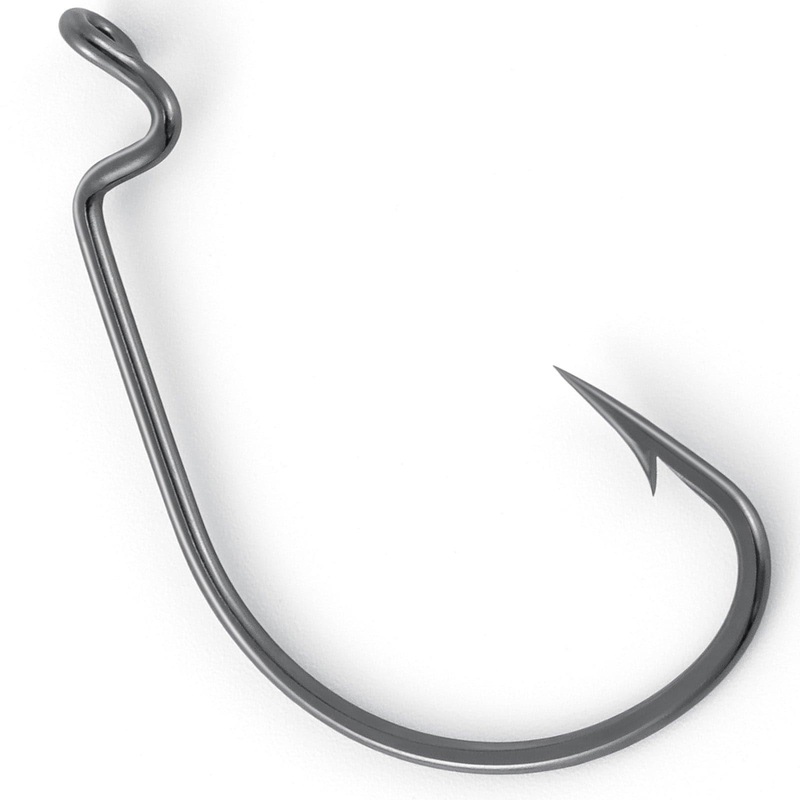 Dr.Fish 100pcs Offset Shank Worm Hooks #1-#5/0