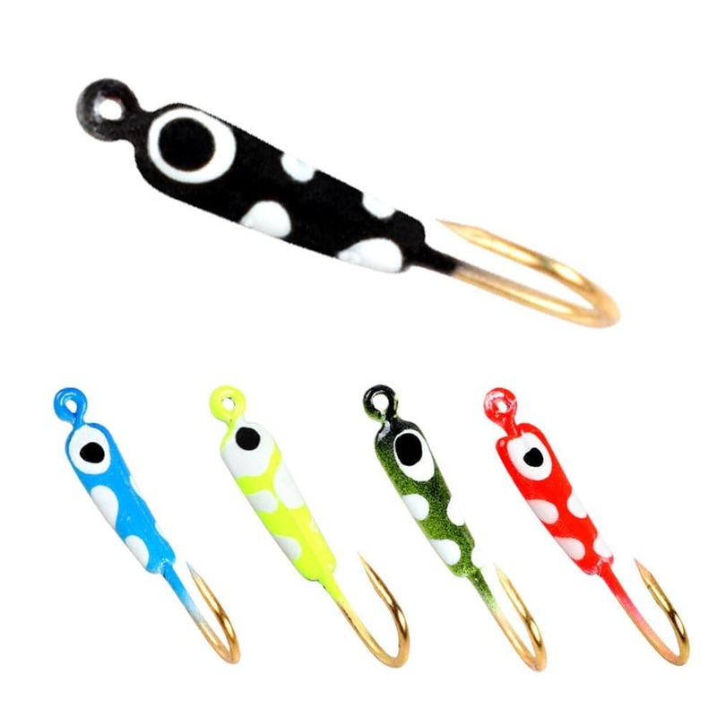 Dr.Fish 10pcs Ice Fishing Glow Mini Jigs 0.7g