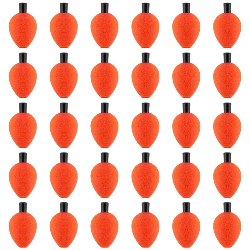Dr.Fish 30pcs Foam Teardrop Fishing Bobbers 1.06”