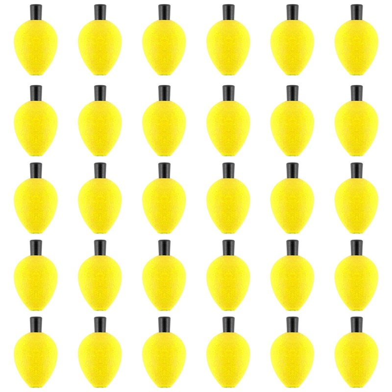 Dr.Fish 30pcs Foam Teardrop Fishing Bobbers 1.06”