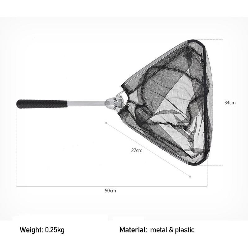 Dr.Fish 50cm Mini Aluminum Foldable Fish Landing Net