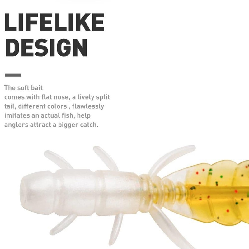 Dr.Fish 5pcs Artificial Creature Jig Head Hook 75cm1.32g