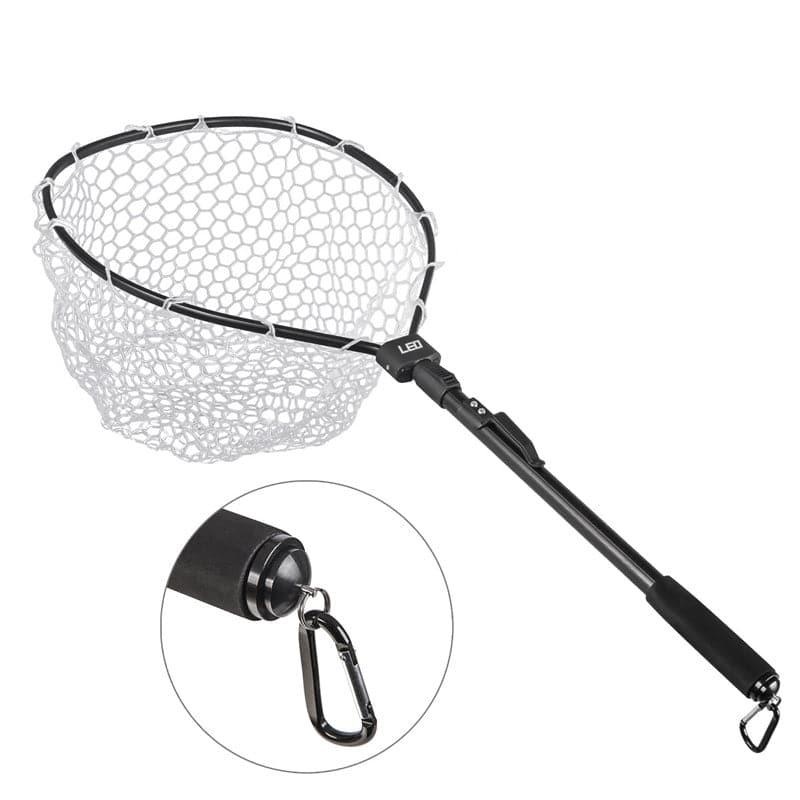 Dr.Fish Foldable Soft Rubber Mesh Trout Net