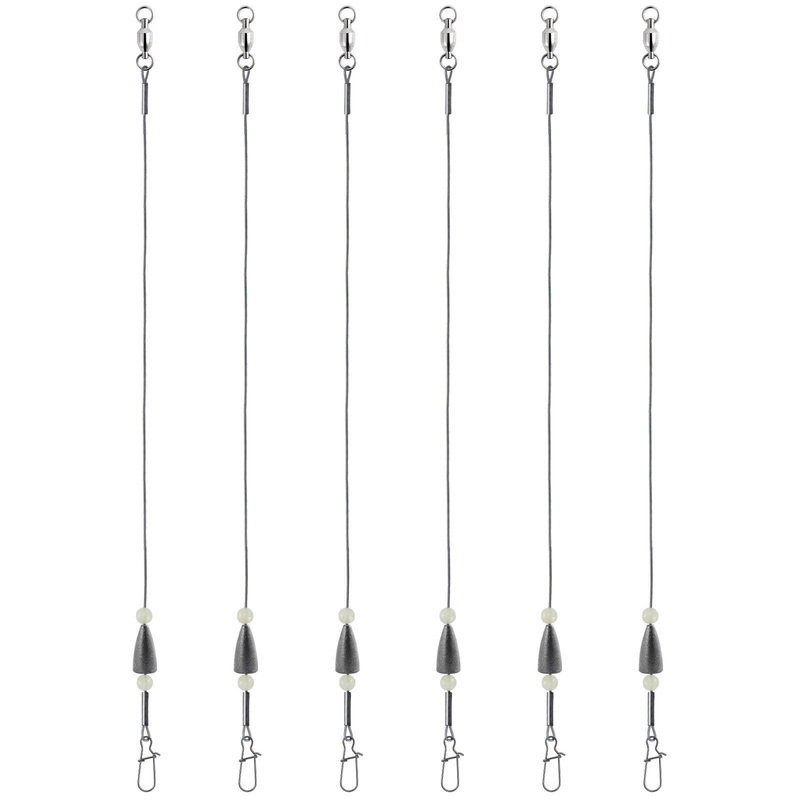 Dr.Fish 15pcs Carolina Ready Rigs with Bullet Weight 1/8-3/4oz