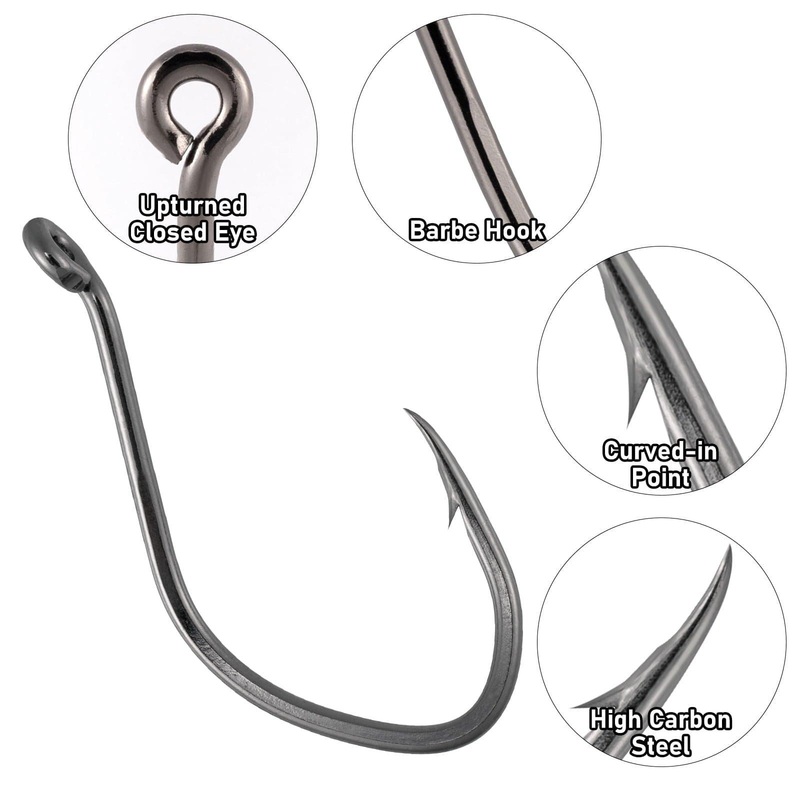 Dr.Fish 50pcs Big River Bait Hook 8/0#-8#