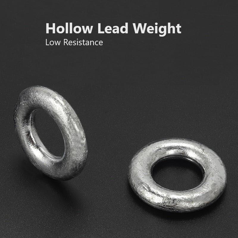 Dr.Fish 5pcs Fishing Weights Hollow Ring Type 30-60g