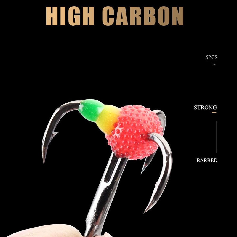 Dr.Fish 5pcs Ice Small Fishing Tackle Kit 6# 8# 10#