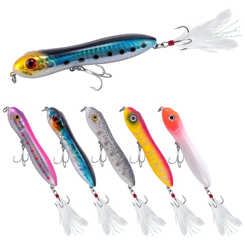 Dr.Fish 6pcs Topwater Fishing Lures 4”