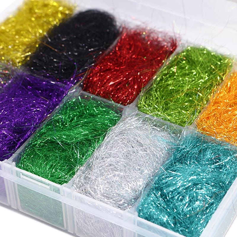 Dr.Fish 1 Box Flash Line Fly Fishing Tying Materials (10 colors)
