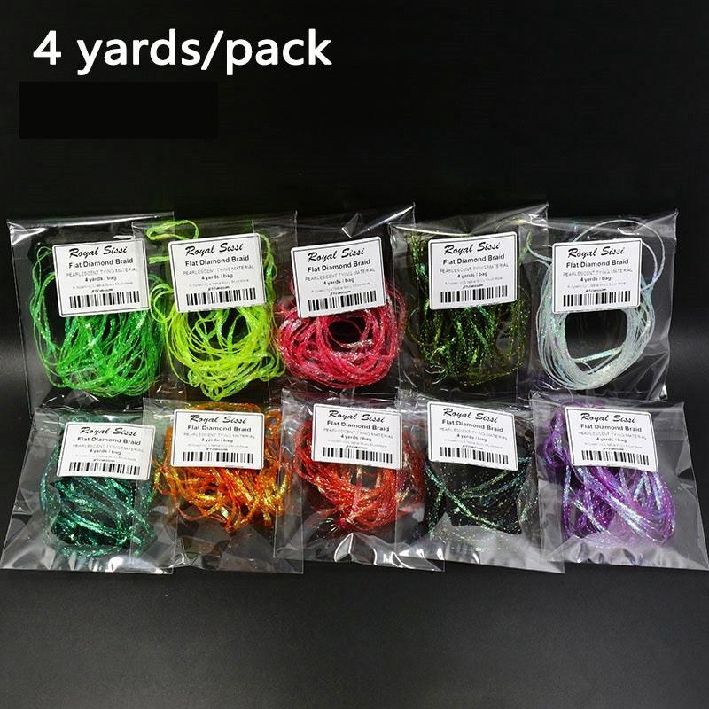 Dr.Fish 1 pcs Diamond Braid Crystal Flash Fly Tying Materials (10 colors)