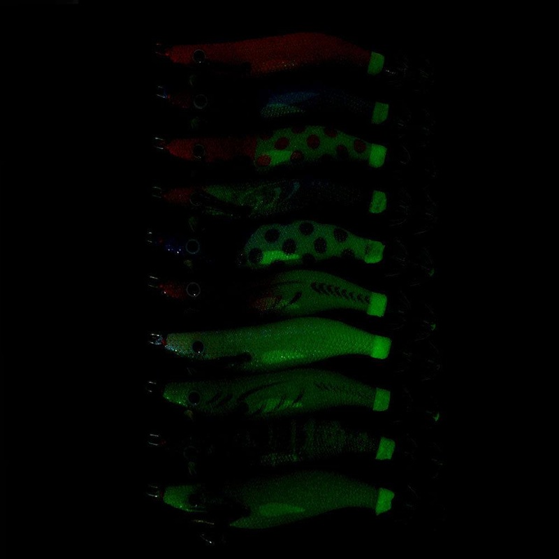 Dr.Fish 10 colors Glow Squid Jig 9.3cm 8.5g