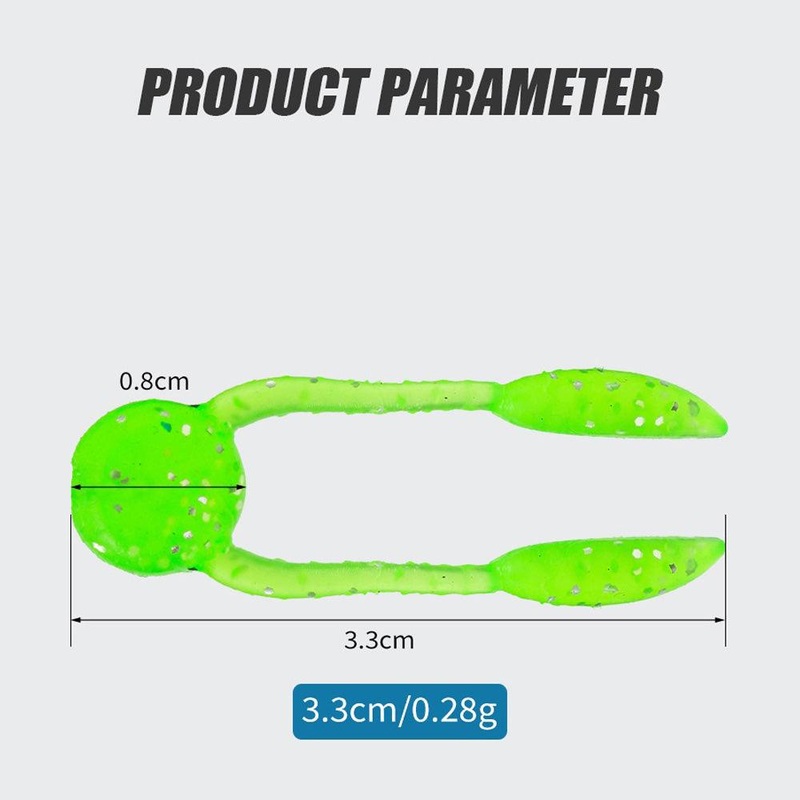 Dr.Fish 20pcs Fishing Soft Plastic Lures Kit 3.3cm 28g