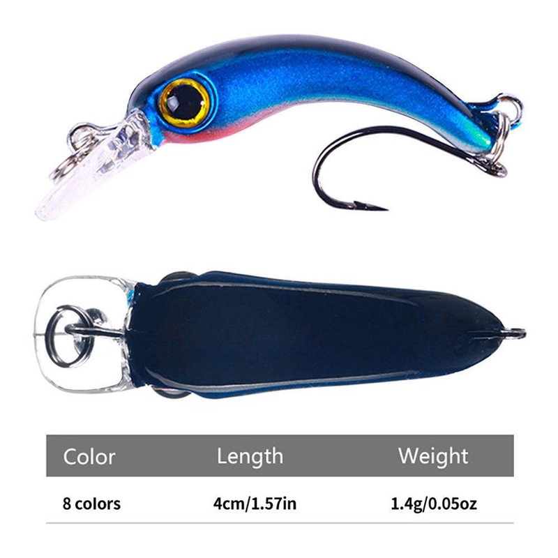 Dr.Fish 2pcs Crankbait with Single Hook 4cm 1.4g