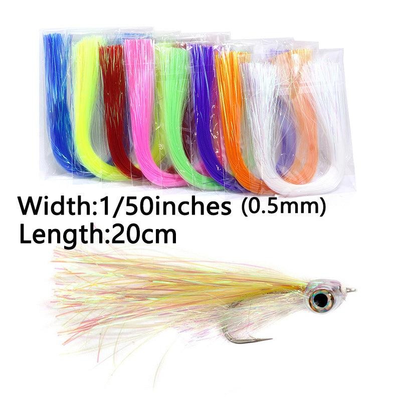 Dr.Fish 5pcs Flash Fly Tying Materials (8 colors)