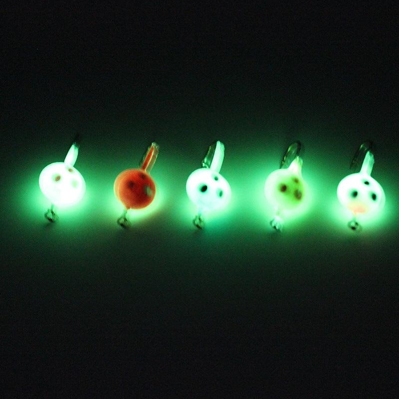 Dr.Fish 5pcs Luminous Ice Fishng Jigs 25mm 3g