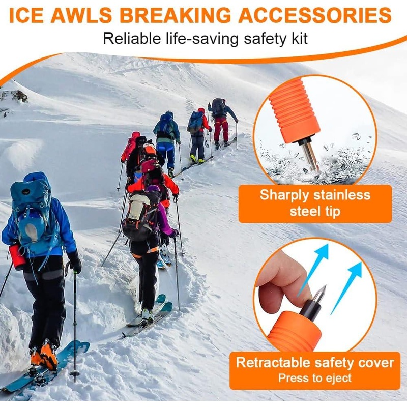 Dr.Fish Ice Safety Picks Kit|Yellow|Orange