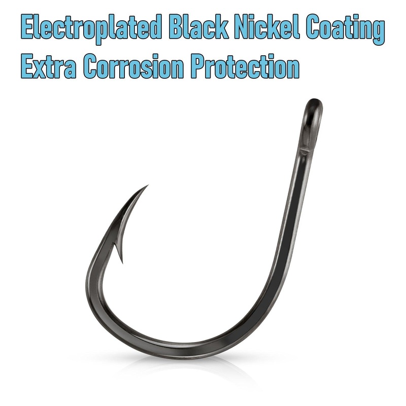 Dr.Fish 30pcs Stainless In-line Live Bait Hook #1-12/0