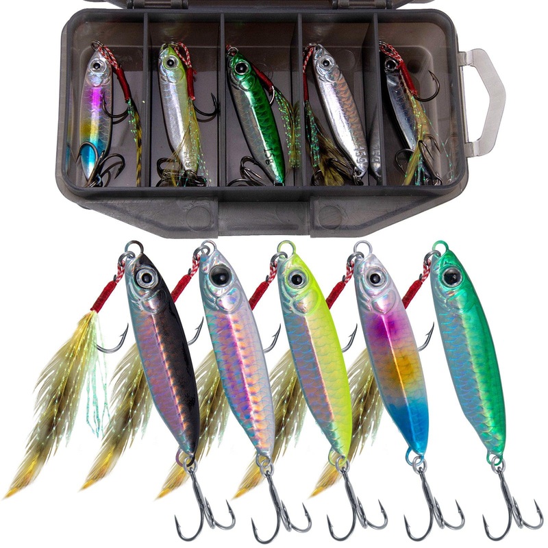 Dr.Fish 5pcs Jigging Spoon Lure 1.6-2.6”