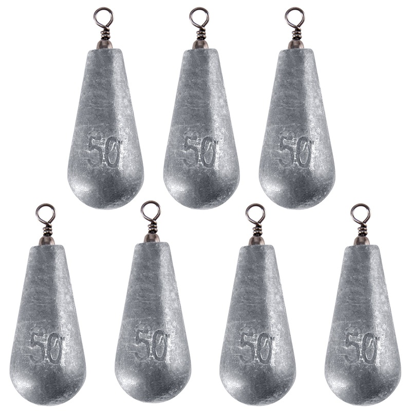 Dr.Fish 10pcs Fishing Pear Weight Sets 5g-100g