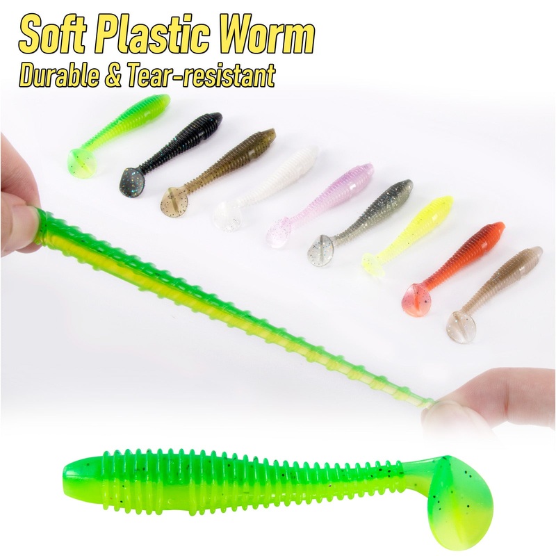 Dr.Fish 20 Pack Paddle Tail Swimbait 1.4”/2”/3”