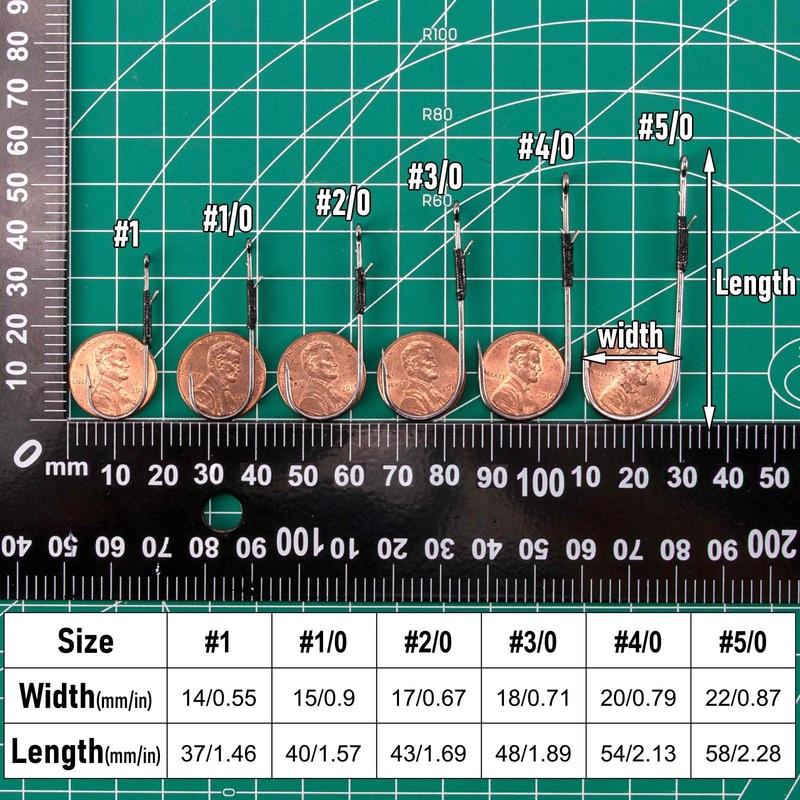 Dr.Fish 30pcs Heavy Cover Hooks with Bait Holder 1#-5/0