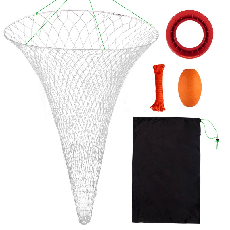 Dr.Fish Pier Fishing Net with Rope Collapsible 36”