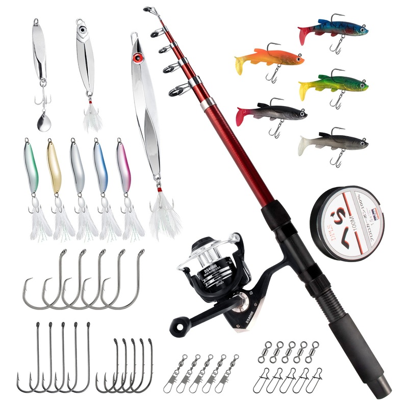 Dr.Fish Sea Fishing Rod Reel Combo Telescopic Rod 4000 Spinning Reel Combo Set