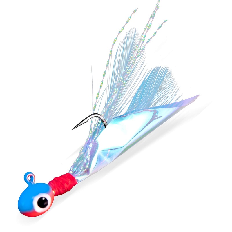 Dr.Fish 10pcs Crappie Marabou Jigs Hand 1/32oz-1/16oz