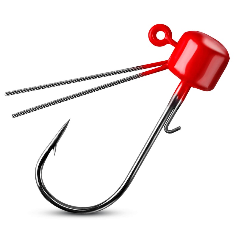 Dr.Fish 10pcs Ned Rig Jig Heads Weedless 1/4oz-3/16oz