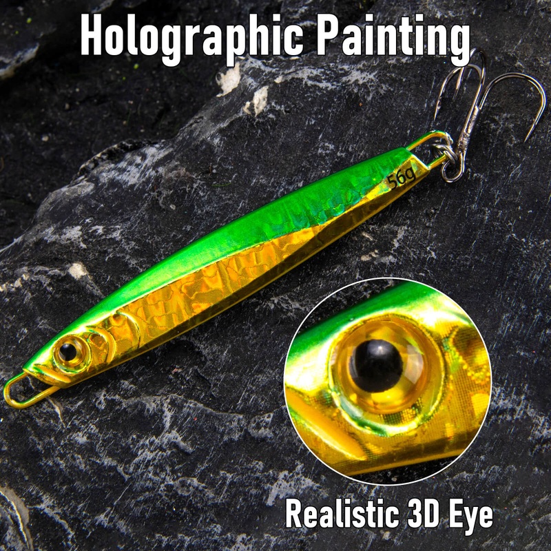 Dr.Fish 5pcs Fishing Jigs Metal Spoon 1oz-2oz