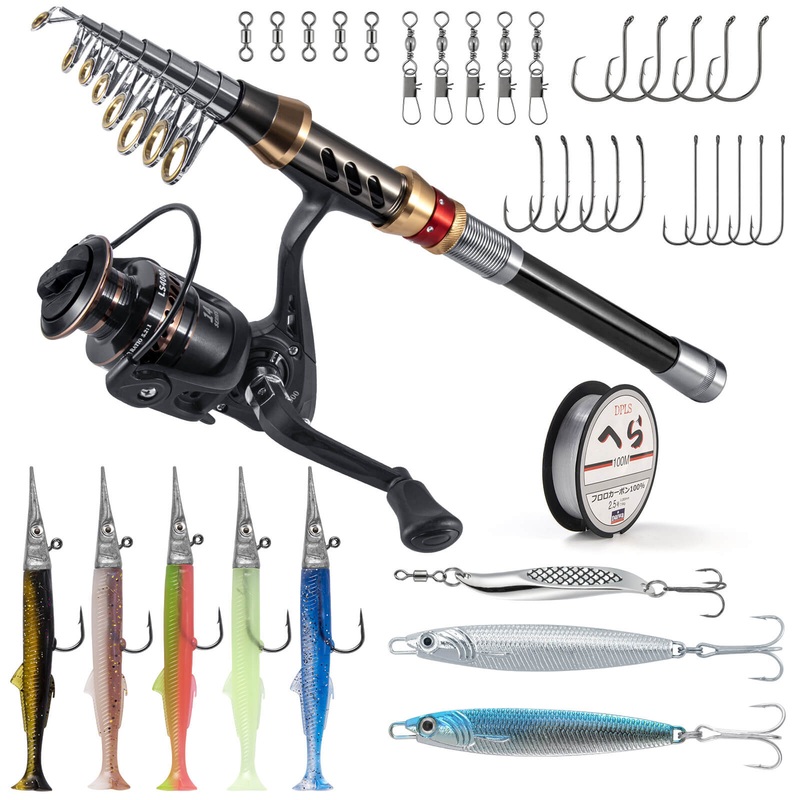 Dr.Fish 6-8FT Telescopic Fishing Rod and 4000 Spinning Reel Combo