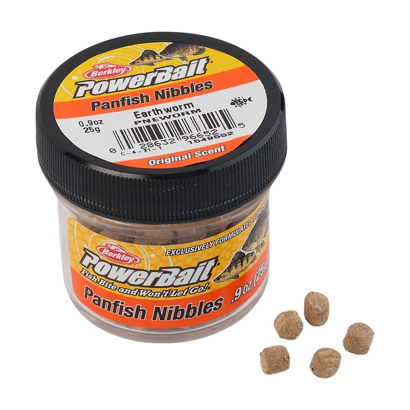 PowerBait Panfish Nibbles|Earthworm|Waxie|Corn