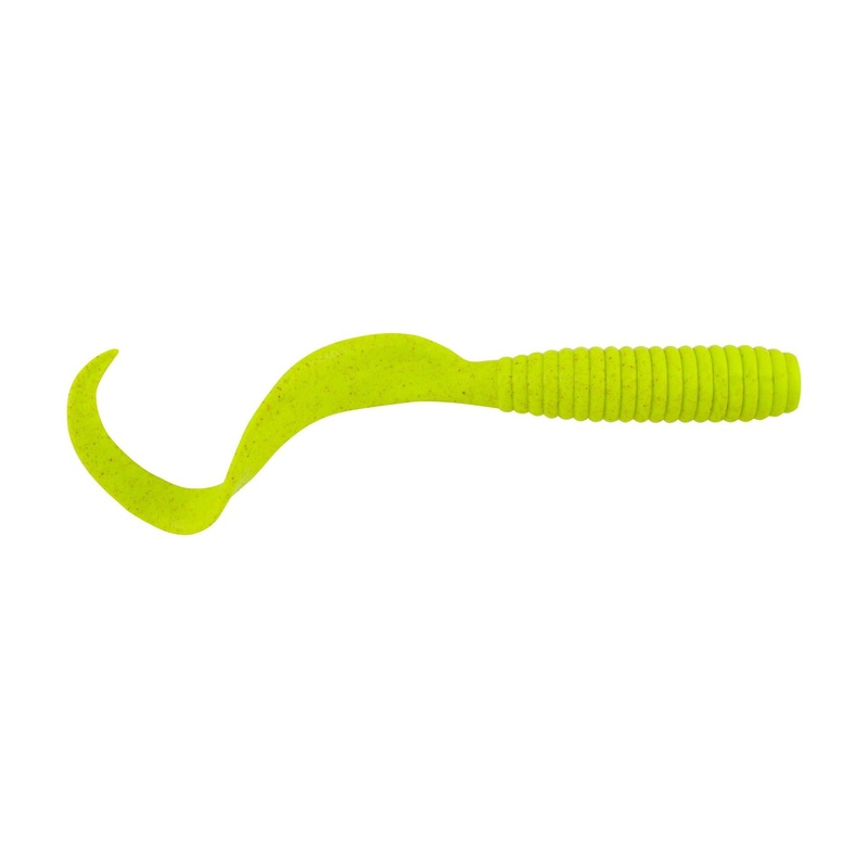 Gulp! Alive! Saltwater Grub|Chartreuse|Nuclear Chicken|Pearl White|Salmon Red|Pink Shine|New Penny|Lime Tiger Glow|Glow|4 in|5 in|6 in|10.3 oz|15 oz|16.2 oz|17.9 oz